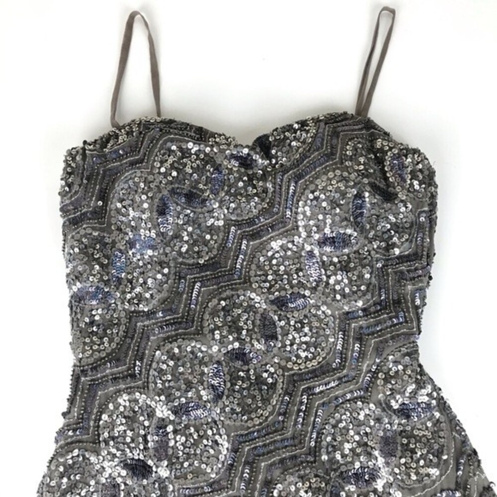 Scala Sequin Beaded Embellished Chain Metallic St… - image 2